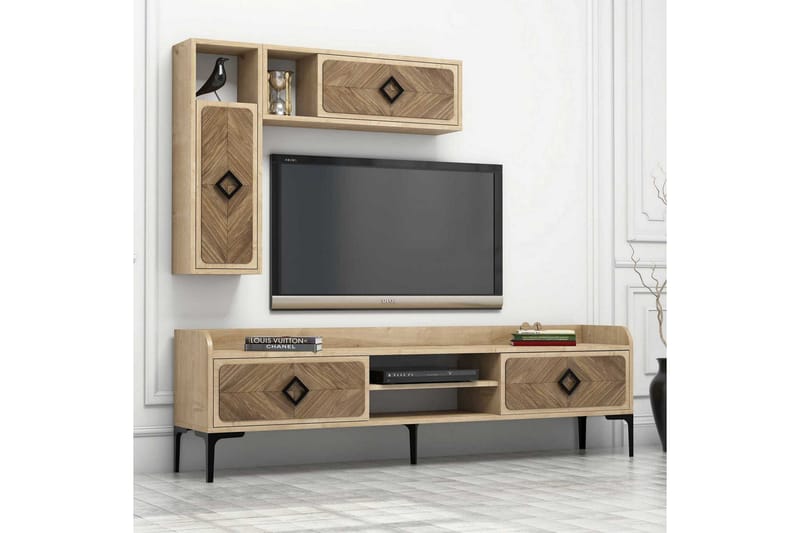 VARRED TV-Möbelset 180 cm Brun - Brun - Tv-möbelset