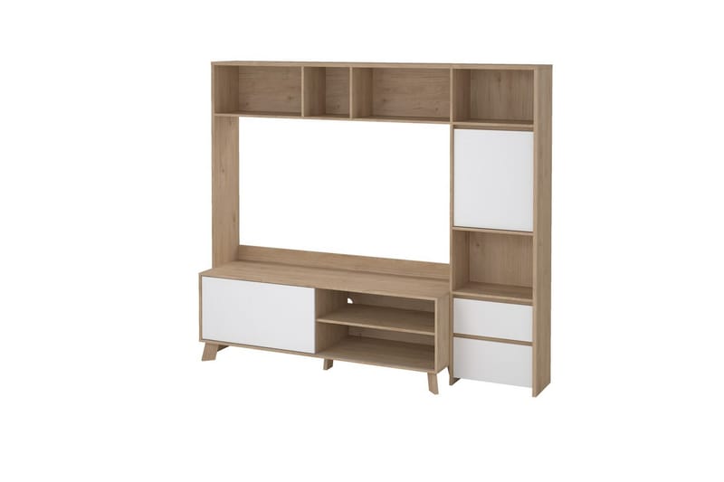 Varun Tv-skåp 209 cm - Vit/Natur - Möbler - Vardagsrum - Tv-möbler & mediamöbler - Tv-skåp