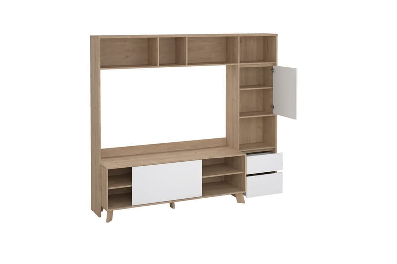 Varun Tv-skåp 209 cm - Vit/Natur - Möbler - Vardagsrum - Tv-möbler & mediamöbler - Tv-skåp