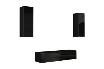 Vasil TV-möbelset 210x40x180 cm - Svart/Vit - Möbler - Vardagsrum - Tv-möbler & mediamöbler - Tv-möbelset