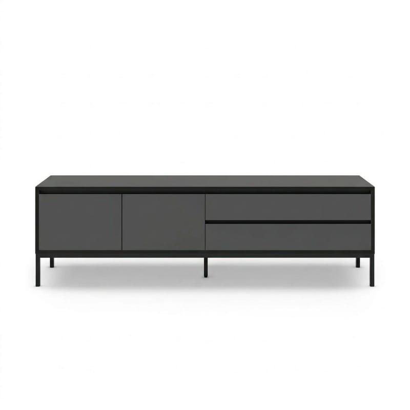 Velar TV-bänk 180x55x40 cm - Antracit/Wood Black/Svart - Möbler - Vardagsrum - Tv-möbler & mediamöbler - Tv-bänkar