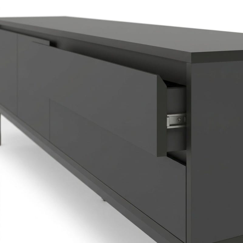 Velar TV-bänk 180x55x40 cm - Antracit/Wood Black/Svart - Möbler - Vardagsrum - Tv-möbler & mediamöbler - Tv-bänkar