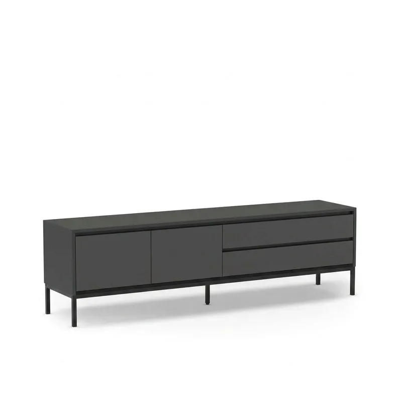 Velar TV-bänk 180x55x40 cm, Antracit/Wood Black/Svart
