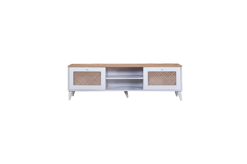 Velin Tv-bänk 55 cm - Mediumfärgat trä/Vit - Möbler - Vardagsrum - Tv-möbler & mediamöbler - Tv-bänkar