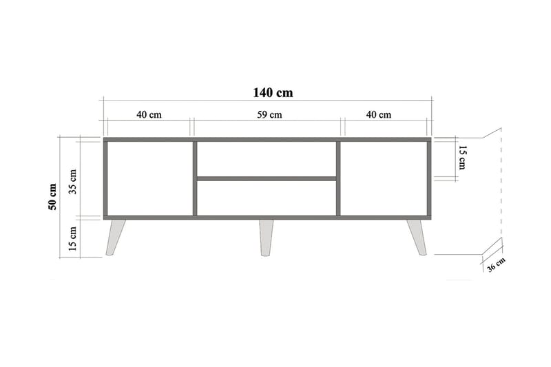 Vellavie Tv-bänk 140 cm Dekor - Möbler - Vardagsrum - Tv-möbler & mediamöbler - Tv-bänkar