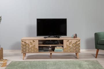 Vellavie TV-bänk 140 cm med Förvaring i Trä - Beige - Möbler - Vardagsrum - Tv-möbler & mediamöbler - Tv-bänkar