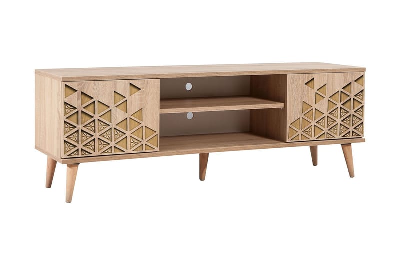 Vellavie TV-bänk 140 cm med Förvaring i Trä - Beige - Möbler - Vardagsrum - Tv-möbler & mediamöbler - Tv-bänkar