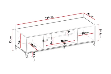 Vemdalen Tv-bänk 184 cm - Sand beige - Möbler - Vardagsrum - Tv-möbler & mediamöbler - Tv-bänkar