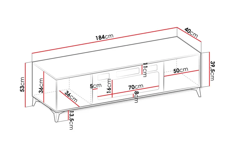 Vemdalen Tv-bänk 184 cm - Sand beige - Möbler - Vardagsrum - Tv-möbler & mediamöbler - Tv-bänkar