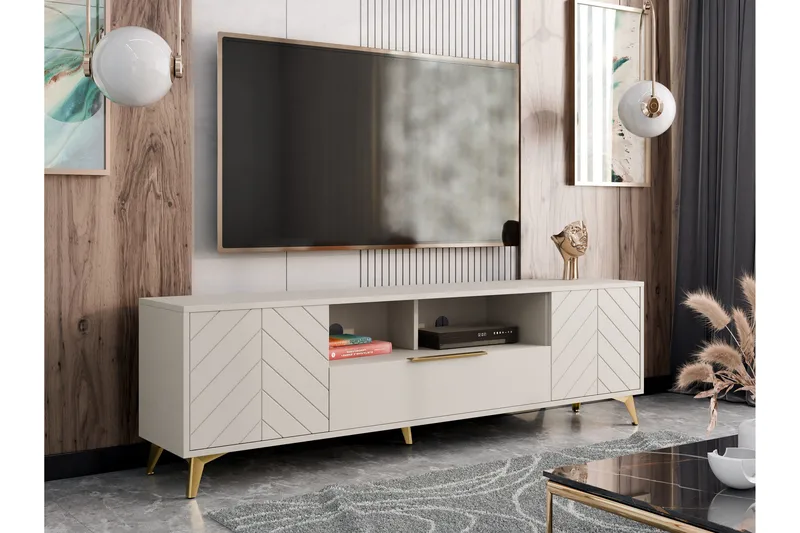 Vemdalen Tv-bänk 204 cm - Sand beige - M öbler - Vardagsrum - Tv-möbler & mediamöbler - Tv-bänkar