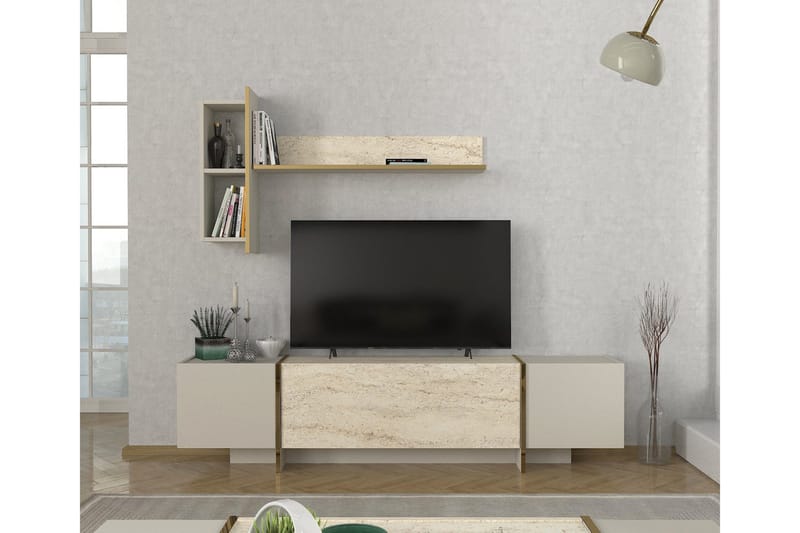 Veyron Tv-bänk 180 cm - Beige/Sandsten - Möbler - Vardagsrum - Tv-möbler & mediamöbler - Tv-bänkar