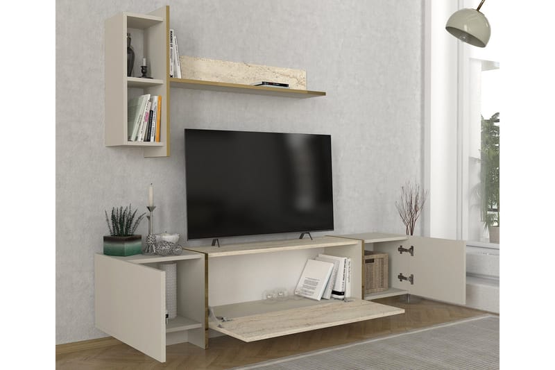 Veyron Tv-bänk 180 cm - Beige/Sandsten - Möbler - Vardagsrum - Tv-möbler & mediamöbler - Tv-bänkar