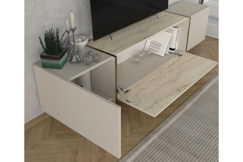 Veyron Tv-bänk 180 cm - Beige/Sandsten - Möbler - Vardagsrum - Tv-möbler & mediamöbler - Tv-bänkar