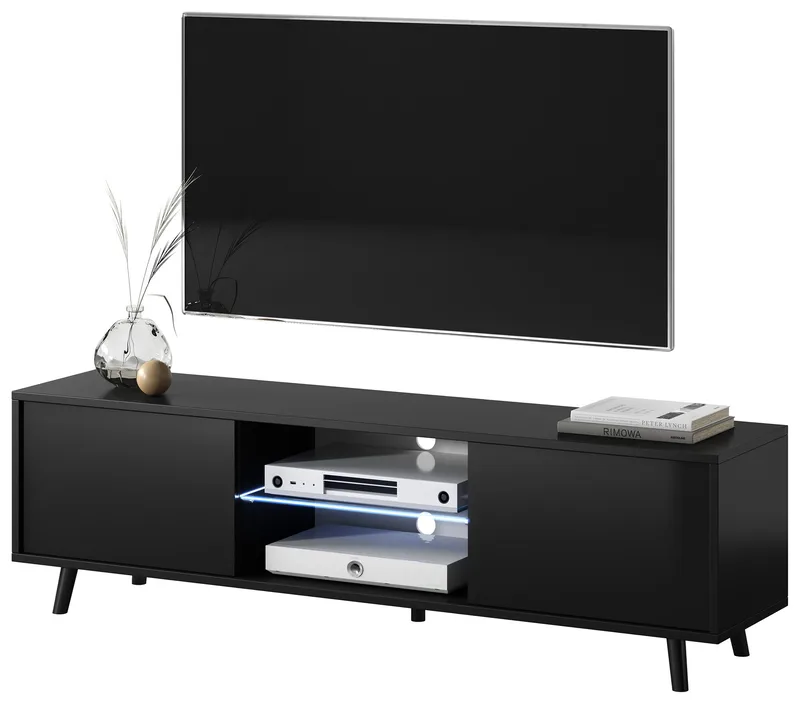 Vipan Tv-bänk 140 cm - Svart - Möbler - Vardagsrum - Tv-möbler & mediamöbler - Tv-bänkar
