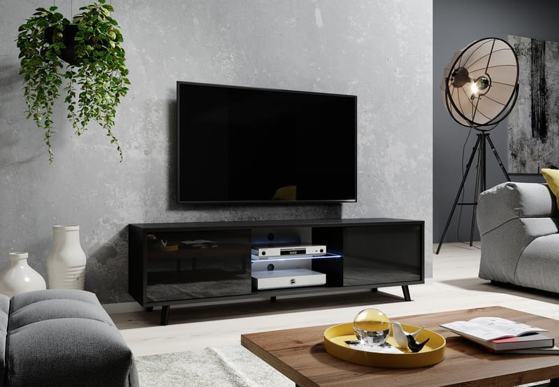 Vipan Tv-bänk 140 cm - Svart - Möbler - Vardagsrum - Tv-möbler & mediamöbler - Tv-bänkar
