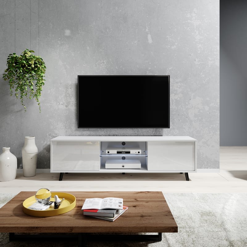 Vipan Tv-bänk 140 cm - Vit - Möbler - Vardagsrum - Tv-möbler & mediamöbler - Tv-bänkar