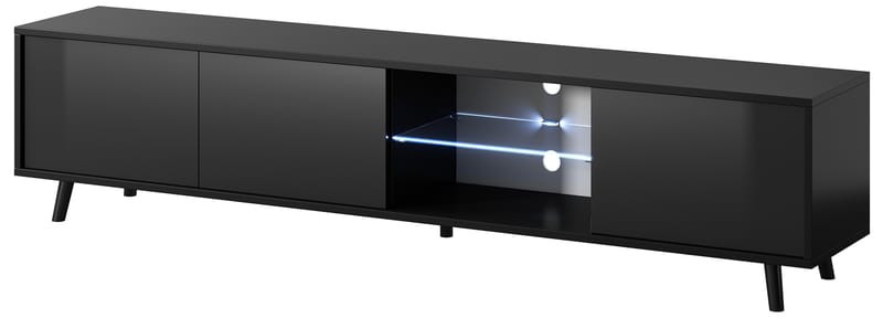 Vipan Tv-bänk 175 cm - Svart - Möbler - Vardagsrum - Tv-möbler & mediamöbler - Tv-bänkar
