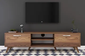 Virkesbo Tv bänk med Förvaring 180 cm - Valnöt / Brun / Rustik - Möbler - Vardagsrum - Tv-möbler & mediamöbler - Tv-bänkar