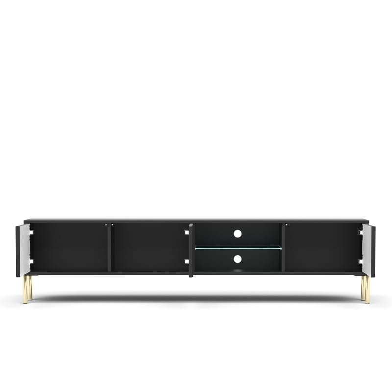Virmani Tv-bänk 175 cm - Svart - Möbler - Vardagsrum - Tv-möbler & mediamöbler - Tv-bänkar