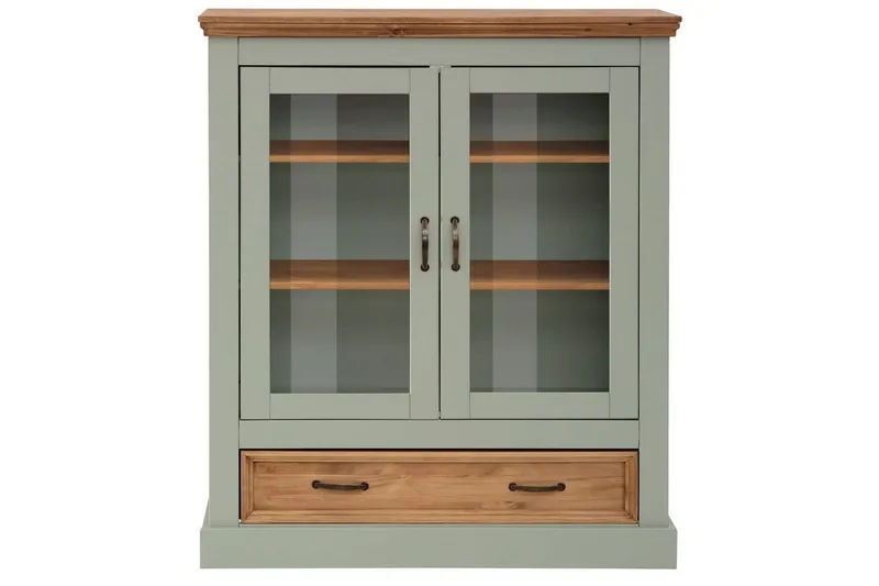 Vitrin Selma Salviagrön/fläck/vax - Salviagrön/fläck/vax - Förvaring - Skåp - Vitrinskåp