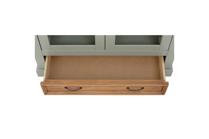 Vitrin Selma Salviagrön/fläck/vax - Salviagrön/fläck/vax - Förvaring - Skåp - Vitrinskåp