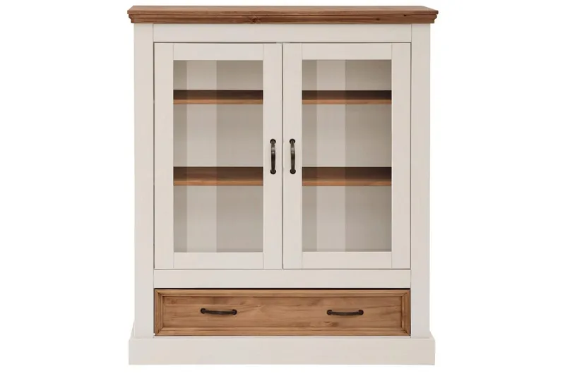 Vitrin Selma Vit/Fläck/Vax - Vit/Fläck/Vax - Förvaring - Skåp - Vitrinskåp