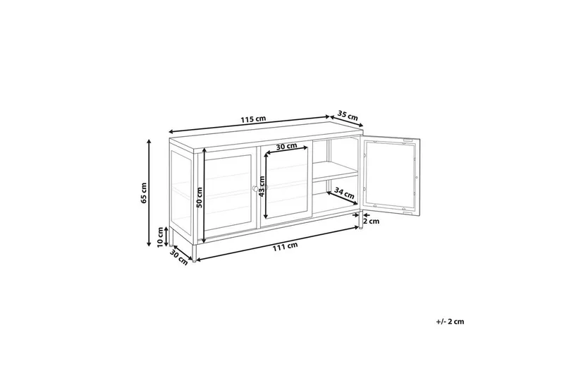 Vitrinskåp Newport Vit - Vit - Förvaring - Skåp - Vitrinskåp