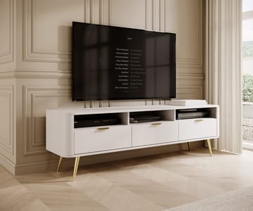 Walia Golvstående TV-bänk 162 cm med Förvaring i Målat Trä - Vit - Möbler - Vardagsrum - Tv-möbler & mediamöbler - Tv-bänkar