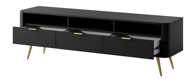 Walia Tv-bänk 162 cm - Svart - Möbler - Vardagsrum - Tv-möbler & mediamöbler - Tv-bänkar