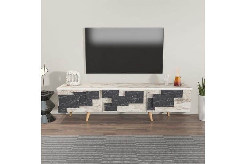 Xamira Tv-bänk 160 cm - Vit - Möbler - Vardagsrum - Tv-möbler & mediamöbler - Tv-bänkar