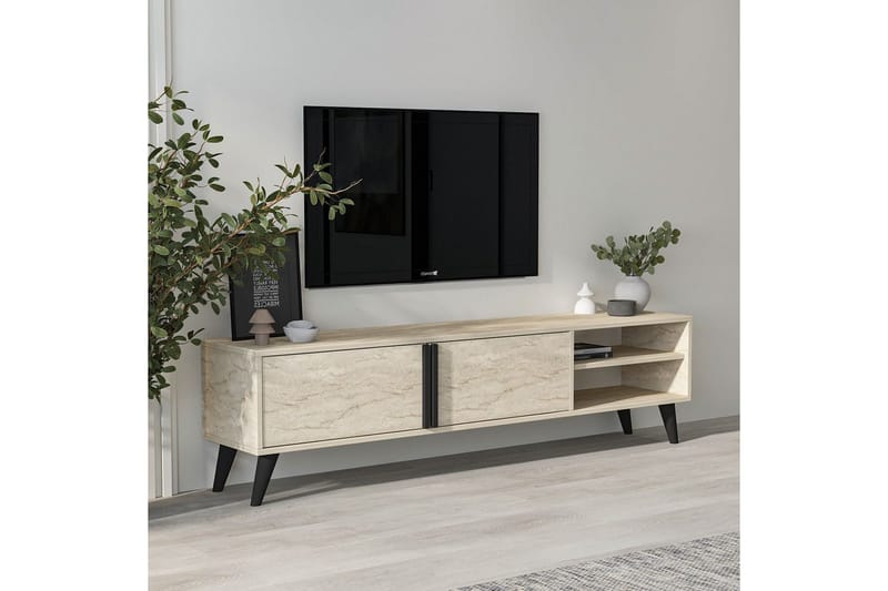 Ythmere Tv-bänk 160 cm - Taupe - Möbler - Vardagsrum - Tv-möbler & mediamöbler - Tv-bänkar