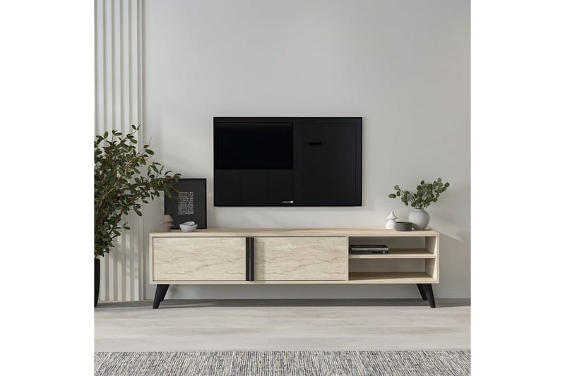 Ythmere Tv-bänk 160 cm - Taupe - Möbler - Vardagsrum - Tv-möbler & mediamöbler - Tv-bänkar