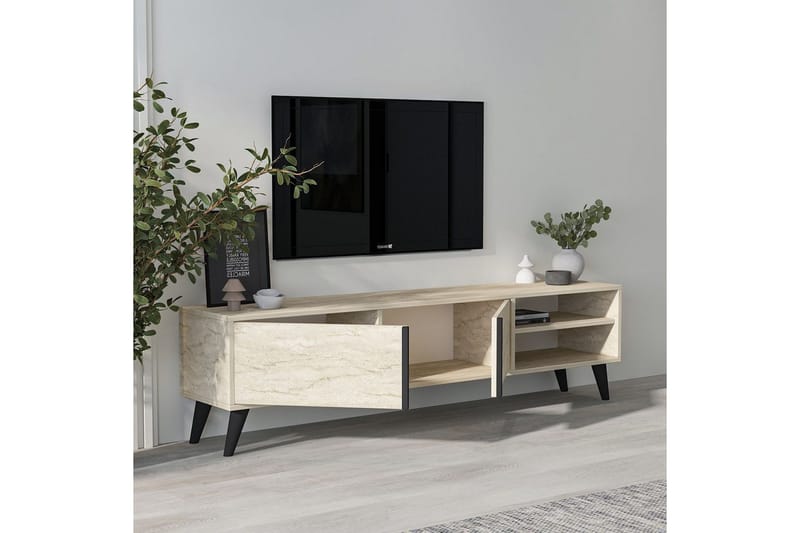 Ythmere Tv-bänk 160 cm - Taupe - Möbler - Vardagsrum - Tv-möbler & mediamöbler - Tv-bänkar