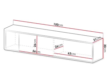 Zalricus TV-bänk 150x30 cm - Svart, valnöt - Möbler - Vardagsrum - Tv-möbler & mediamöbler - Tv-bänkar