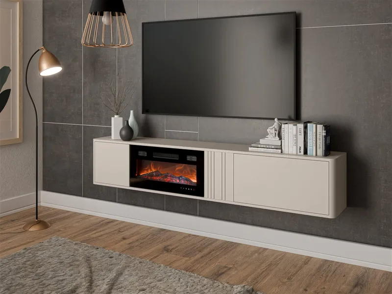 Zalricus Tv-bänk 190 cm - beige - Möbler - Vardagsrum - Tv-möbler & mediamöbler - Tv-bänkar