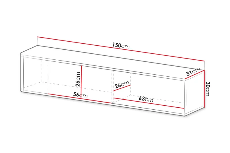 Zalricus Tv-skåp 150 cm - Beige - Möbler - Vardagsrum - Tv-möbler & mediamöbler - Tv-skåp