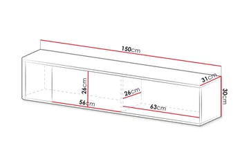 Zalricus Tv-skåp 150 cm - Beige - Möbler - Vardagsrum - Tv-möbler & mediamöbler - Tv-bänkar
