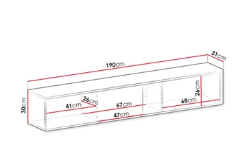 Zalricus Tv-skåp 190 cm - Beige - Möbler - Vardagsrum - Tv-möbler & mediamöbler - Tv-bänkar
