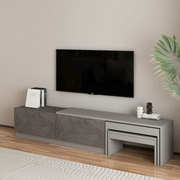 Zalven TV-bänk 180x36x30 cm - gordionmarmor och grå - Möbler - Vardagsrum - Tv-möbler & mediamöbler - Tv-bänkar