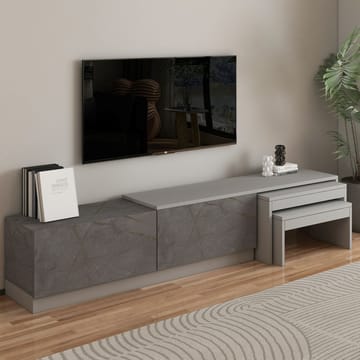 Zalven TV-bänk 180x36x30 cm - gordionmarmor och grå - Möbler - Vardagsrum - Tv-möbler & mediamöbler - Tv-bänkar