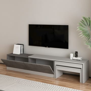 Zalven TV-bänk 180x36x30 cm - gordionmarmor och grå - Möbler - Vardagsrum - Tv-möbler & mediamöbler - Tv-bänkar