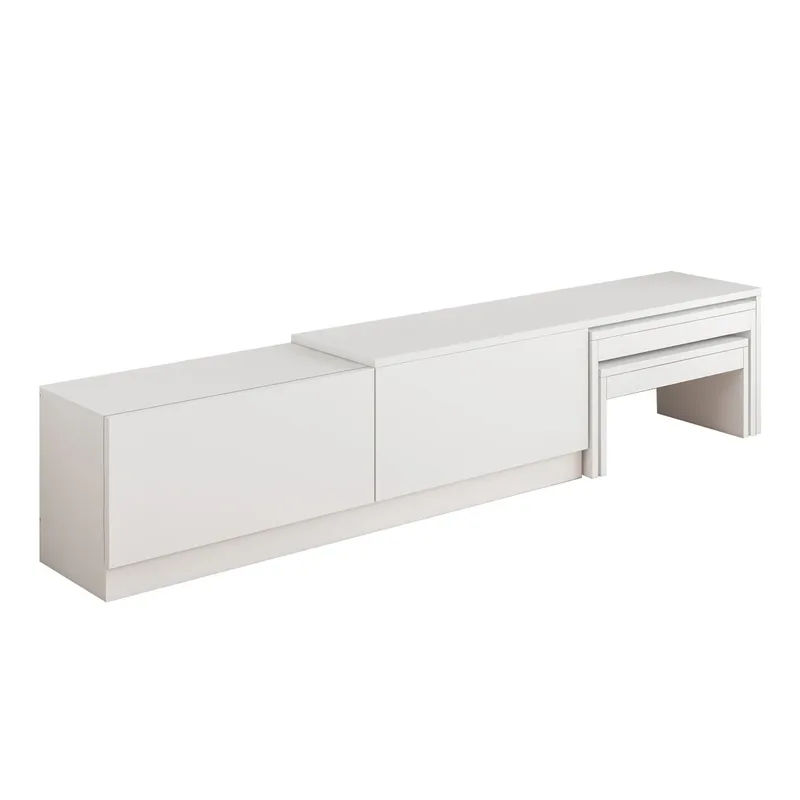 Zalven TV-bänk 180x36x30 cm, vit