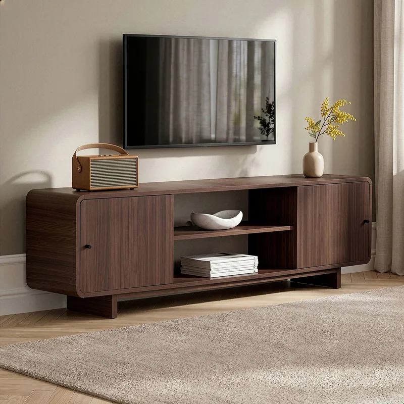 Zavio TV-bänk 180x52x34 cm - Valnöt - Möbler - Vardagsrum - Tv-möbler & mediamöbler - Tv-bänkar