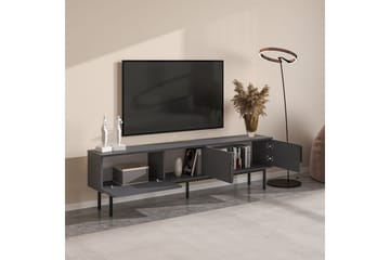 Zeiran Golvstående TV Bänk 180 cm med Förvaring i Målat Trä - Antracit - Möbler - Vardagsrum - Tv-möbler & mediamöbler - Tv-bänkar