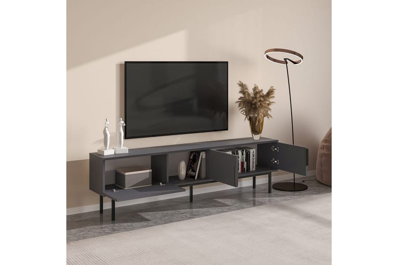 Zeiran Tv-bänk 180 cm - Antracit - Möbler - Vardagsrum - Tv-möbler & mediamöbler - Tv-bänkar