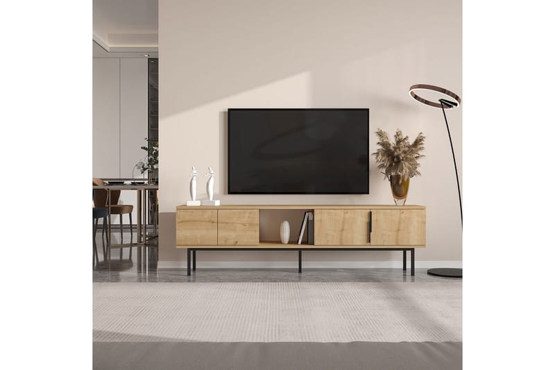 Zeiran Tv-bänk 180 cm - Mediumfärgat trä - Möbler - Vardagsrum - Tv-möbler & mediamöbler - Tv-bänkar