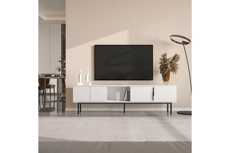Zeiran Tv-bänk 180 cm - Vit - Möbler - Vardagsrum - Tv-möbler & mediamöbler - Tv-bänkar
