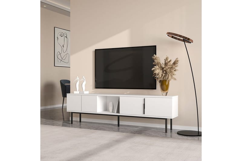 Zeiran Tv-bänk 180 cm - Vit - Möbler - Vardagsrum - Tv-möbler & mediamöbler - Tv-bänkar