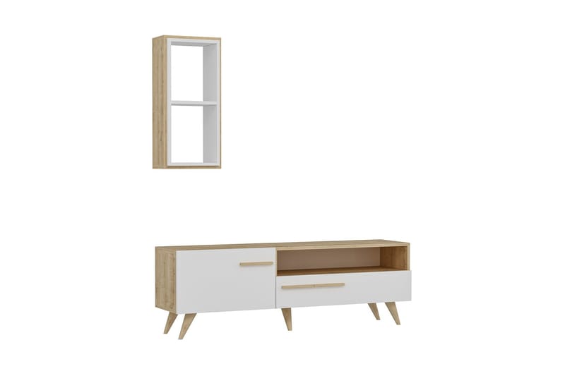 ZERA Tv-möbelset 150x35 cm Brun/Vit - Möbler - Vardagsrum - Tv-möbler & mediamöbler - Tv-möbelset