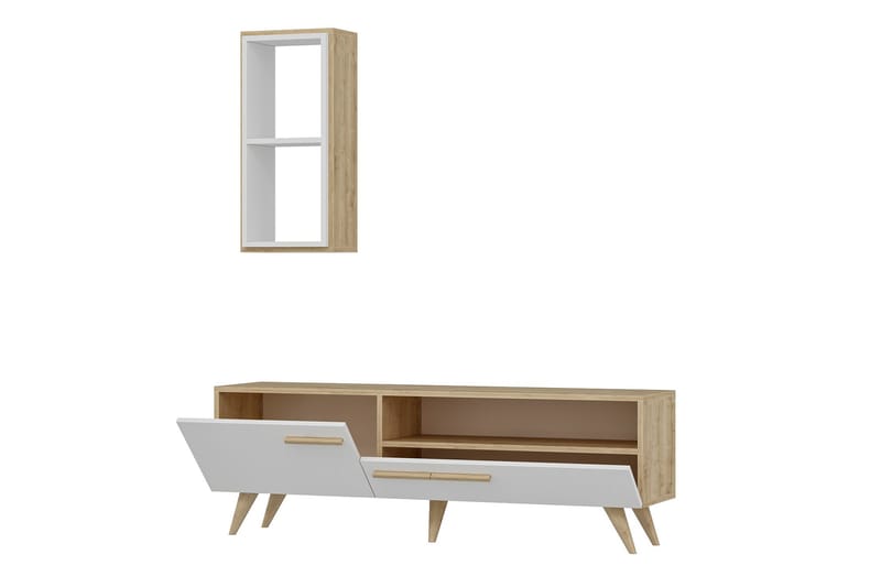 ZERA Tv-möbelset 150x35 cm Brun/Vit - Möbler - Vardagsrum - Tv-möbler & mediamöbler - Tv-möbelset